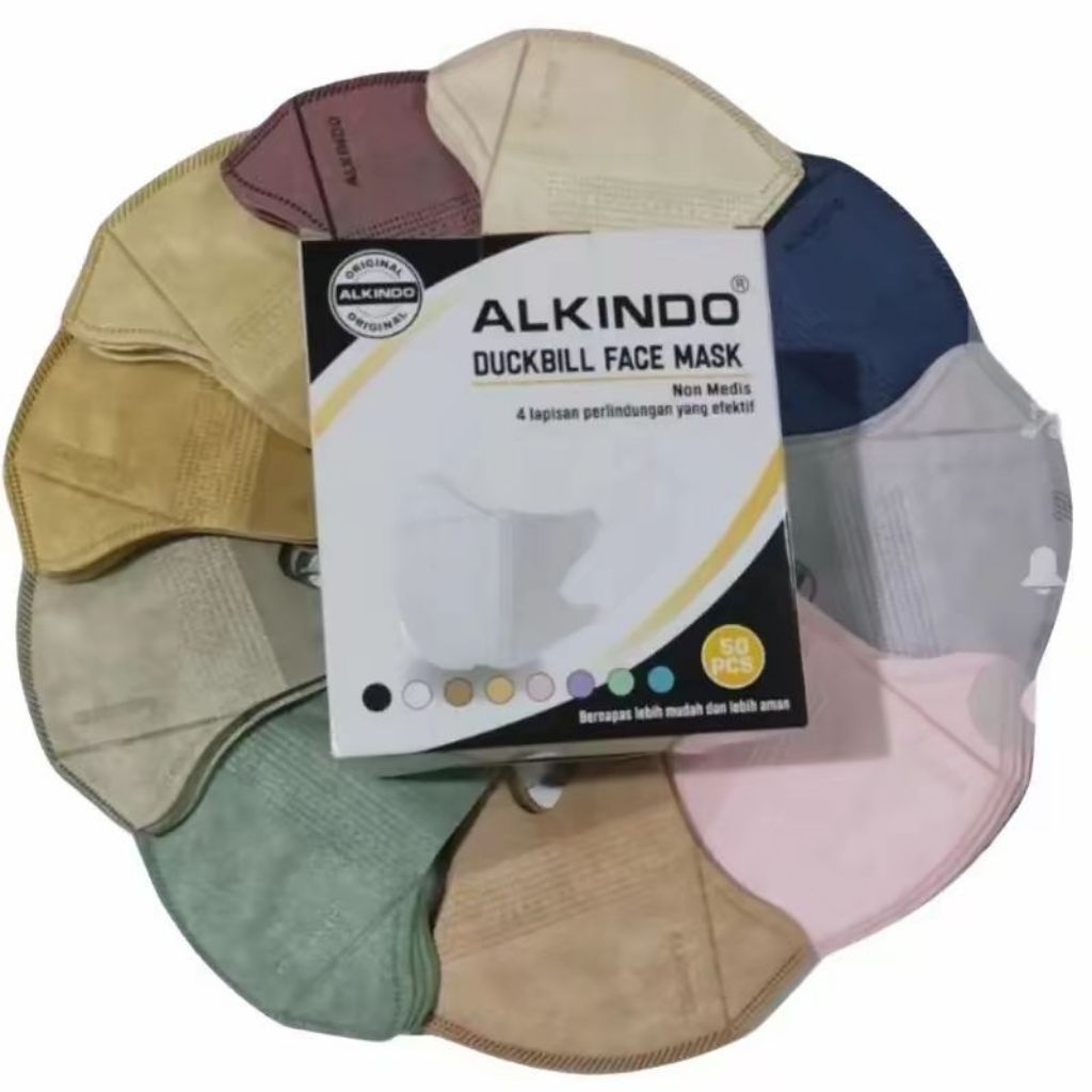 ALKINDO Masker Duckbill Alkindo Mix Warna isi 50Pcs