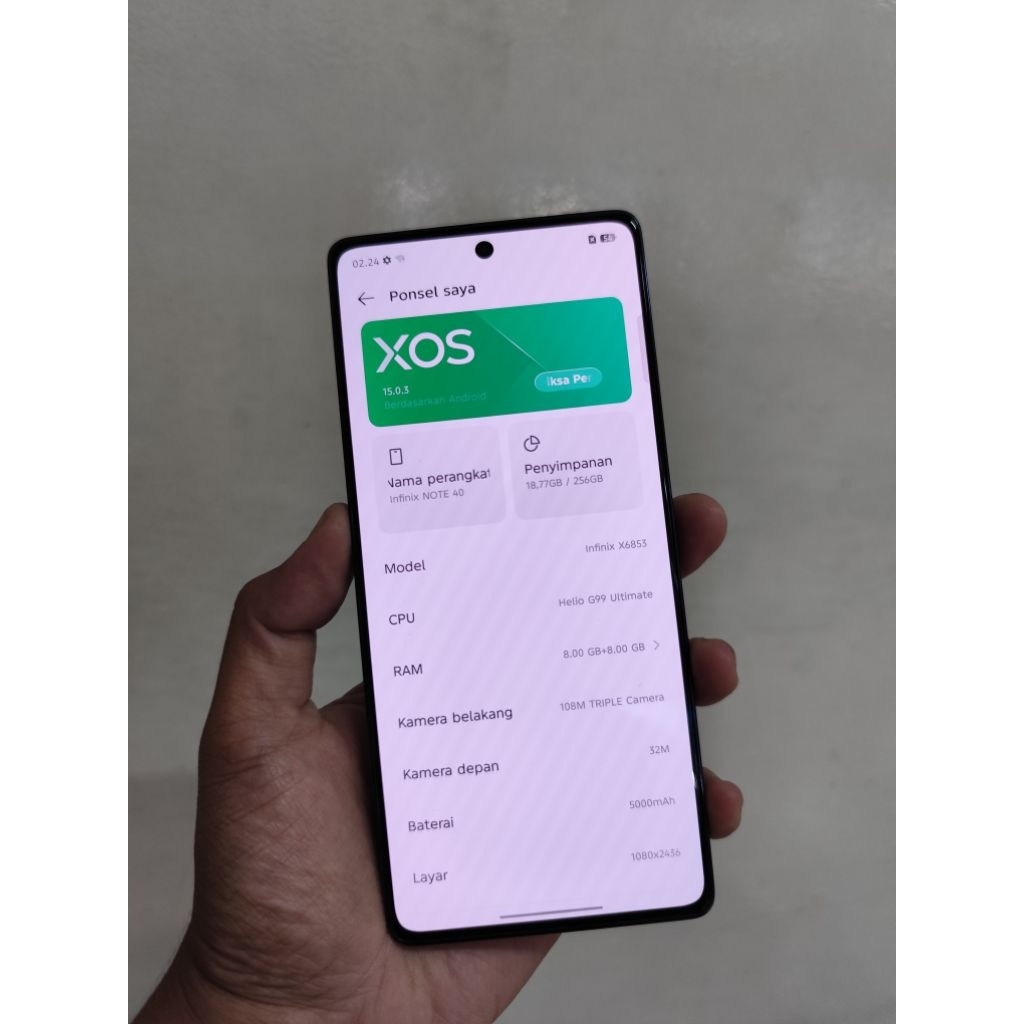 Infinix Note 40 8/256 GB (minus)