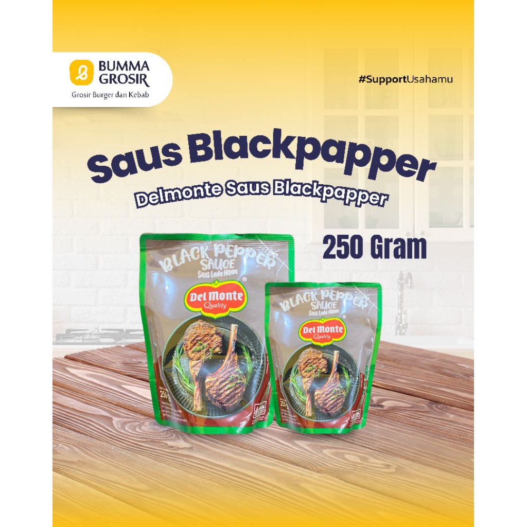

Delmonte Saus Black Pepper- Black Peppersauce - saus Black Pepper - saus sambal Black Pepper - 250gram