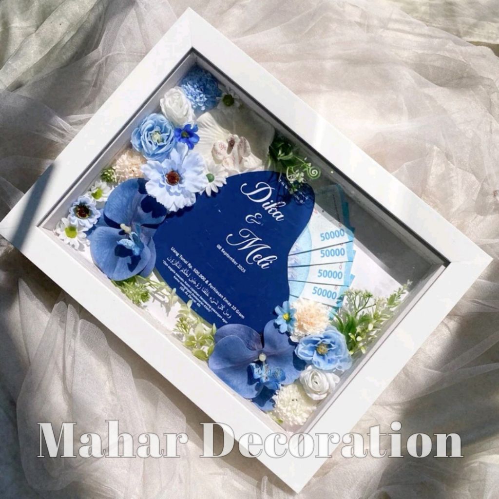 

bingkai mahar akrilik mahar pernikahan ukuran 30x40
