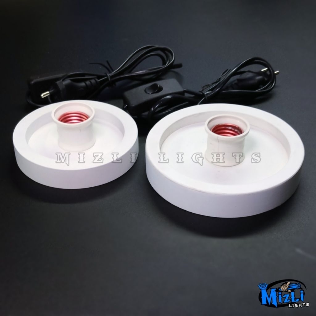 MizliLights Tatakan / Dudukan 3 & 4 inch Lampu Hias Ukir Paralon Pvc