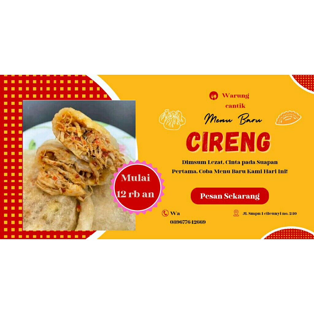 

cireng isi ayam suwir pedas dan keju