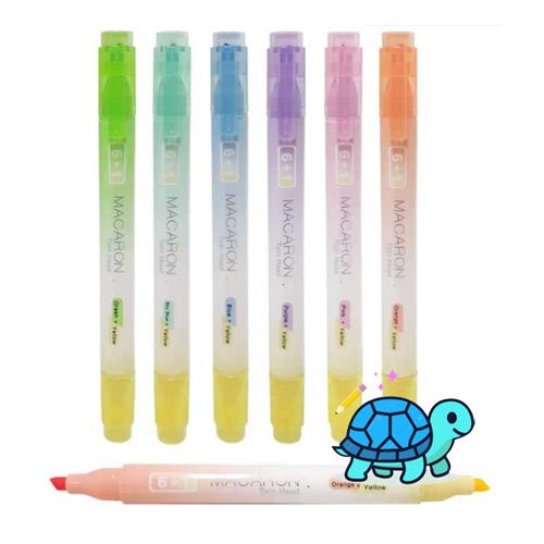

Chosch Macaron Twin Head Highligter Penanda Tulisan Penting Stabilo 2 Warna
