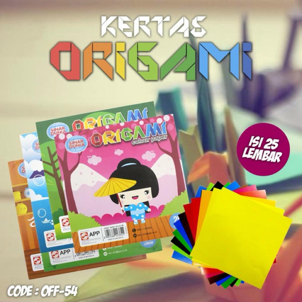

New Product Kertas Origami Kertas Warna Warni 25 Lembar Sidu (Of