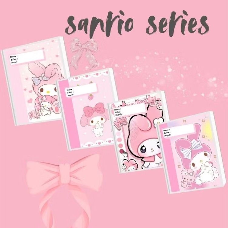 

Buku tulis aesthetic sekolah my melody/ my melody series/Sanrio character