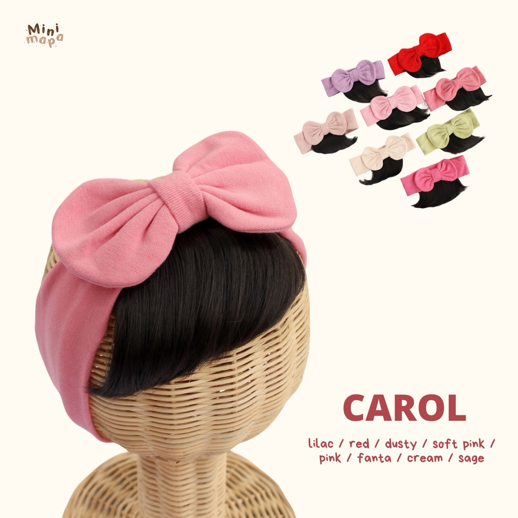 MINIMAPA - Bando baby impor rambut palsu bayi halus lembut bandana anak cewek perempuan poni wig mer