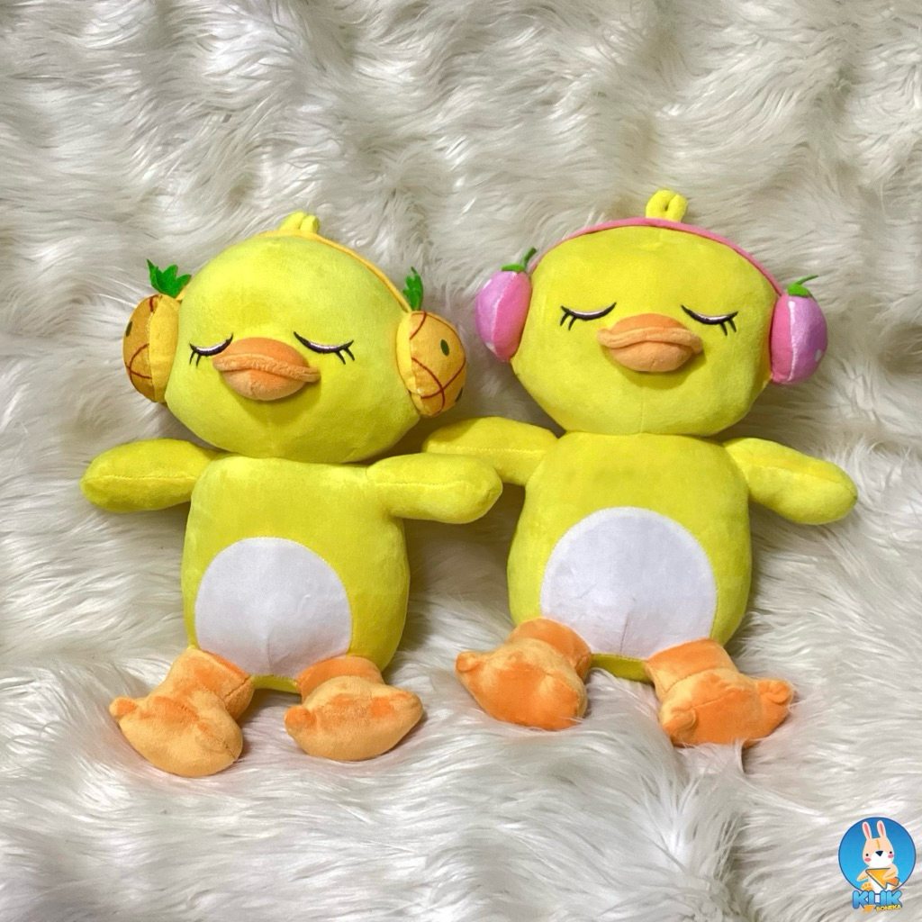 Boneka Bebek Walkman || Bebek Pinguin Kuning Headphone