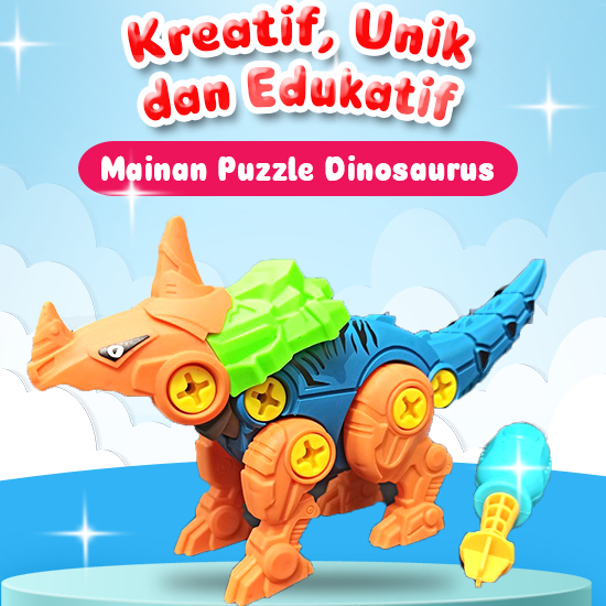 DINOSAURUS WORLD SERIES / DIY pemasangan dinosaurus fancy / Mainan edukatif anak