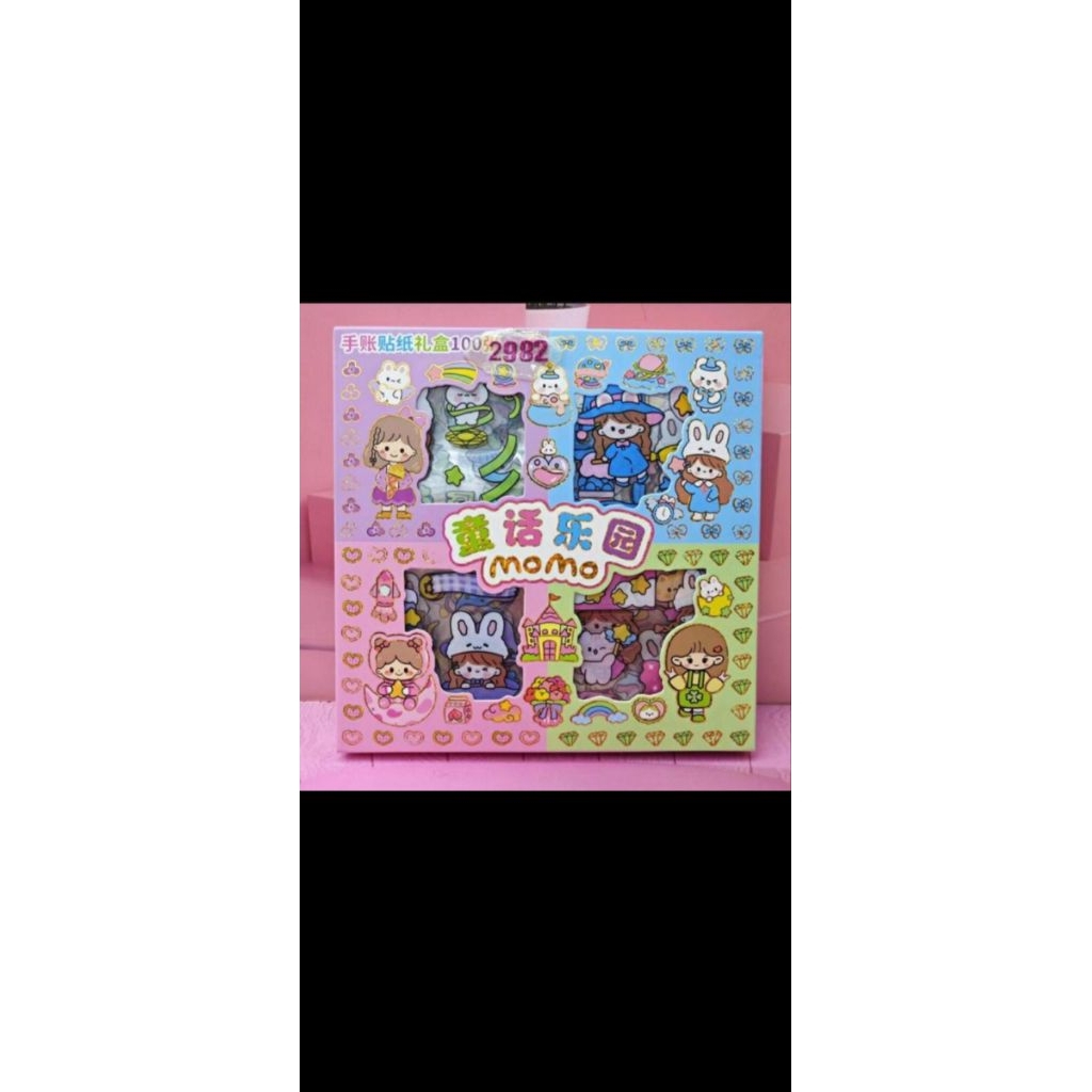 

stiker momo rainbow mix 4 warna