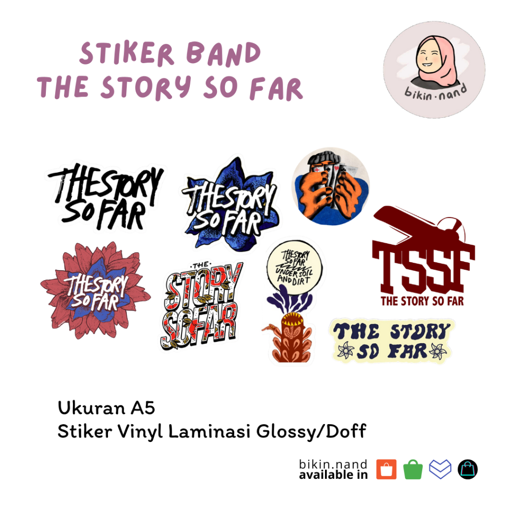 

STICKER PACK BAND The Story So Far (HIGH QUALITY) MURAH 8 pcs