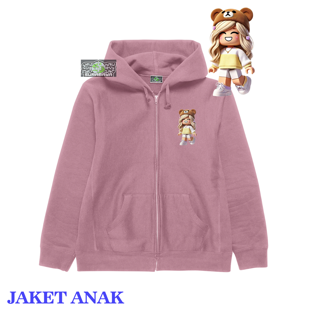 COD Jaket Anak Cowok Cewek MOTIF ROBLOX CEWE Usia 3 Sampai 12 Tahun Premium Quality