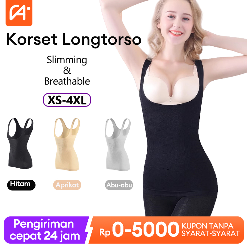 ANNARUN Korset Longtorso jumbo seamless wanita Tanktop Bra Dalaman Kebaya Korset Pelangsing Perut Ko