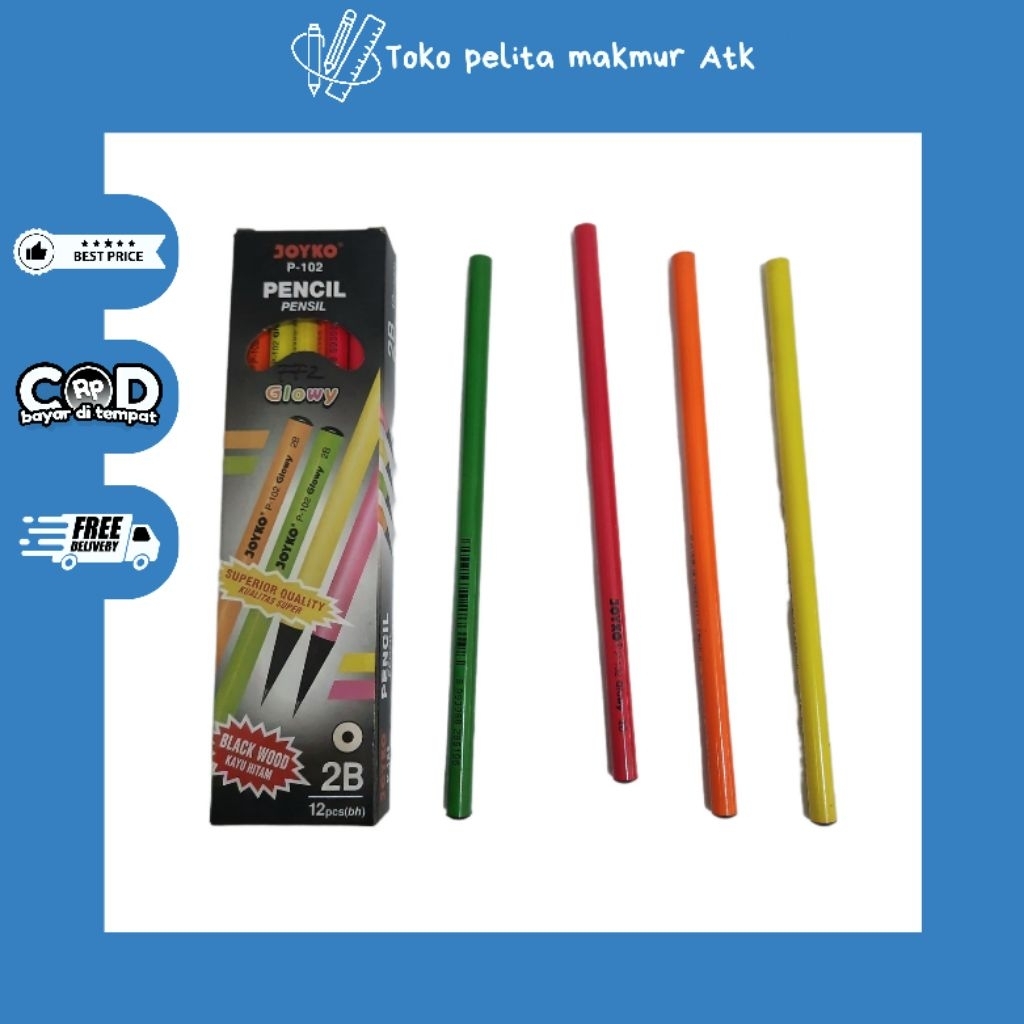 

PENSIL JOYKO 2B P-102 (1 pak isi 12 pcs)