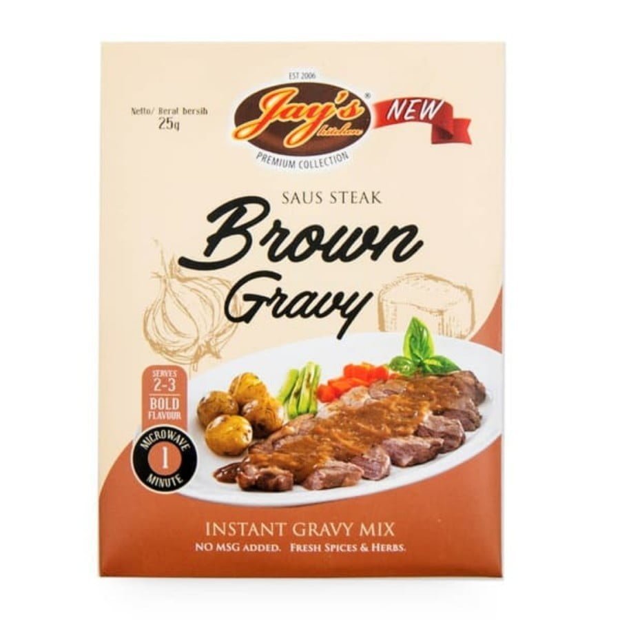 

[oddsolshop] pekanbaru/Jays Brown Gravy 25GR Bumbu Saus Steak Saos Daging Instant Mix Food Sauce