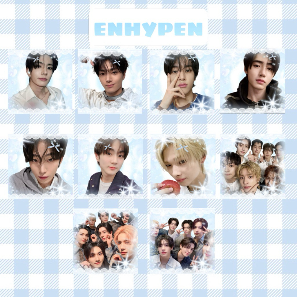 

Stiker mail enhypen glitter (blue ver.) 10pcs