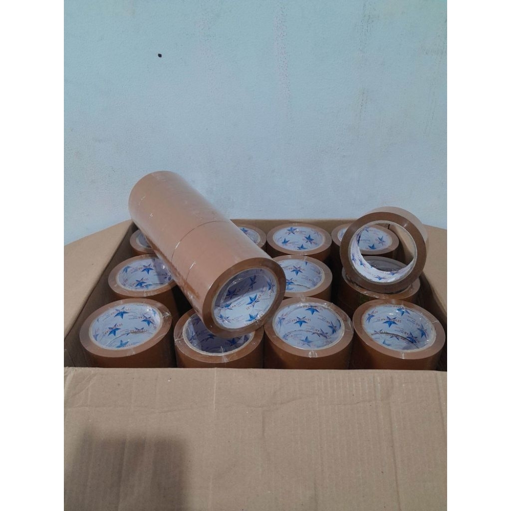 

lakban coklat 48mm × 90Y seven star (1dus)