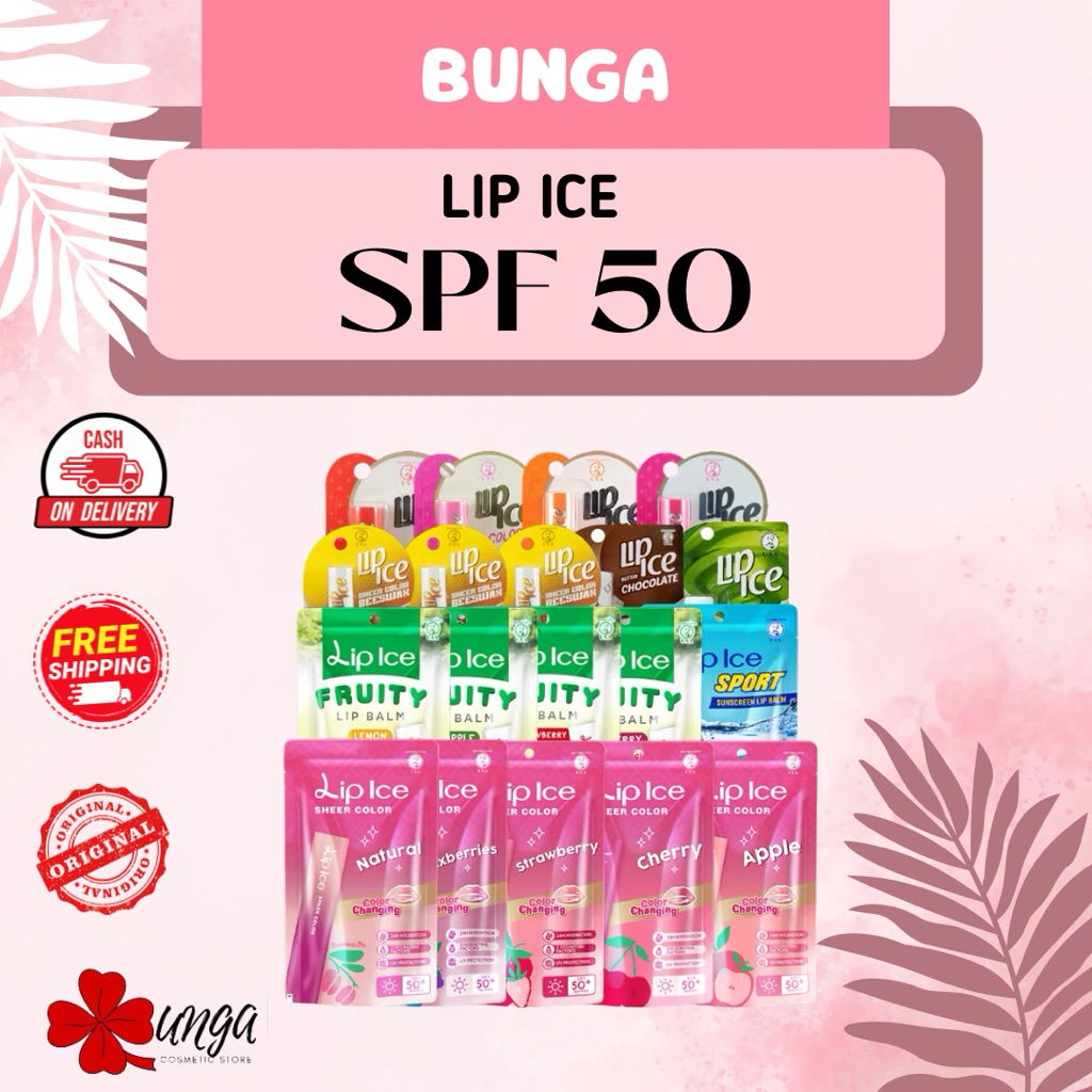BUNGA - Lip Ice SPF 50 PA ++++ / Lip Ice SPF / Lip Ice SPF Fruity Lip Balm