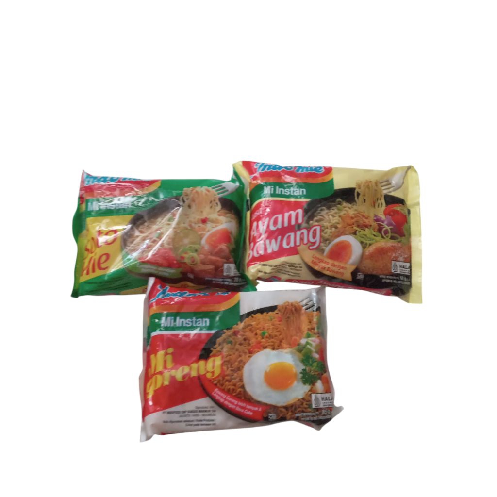 

30bungkus indomie campur goreng soto dan ayam bawang