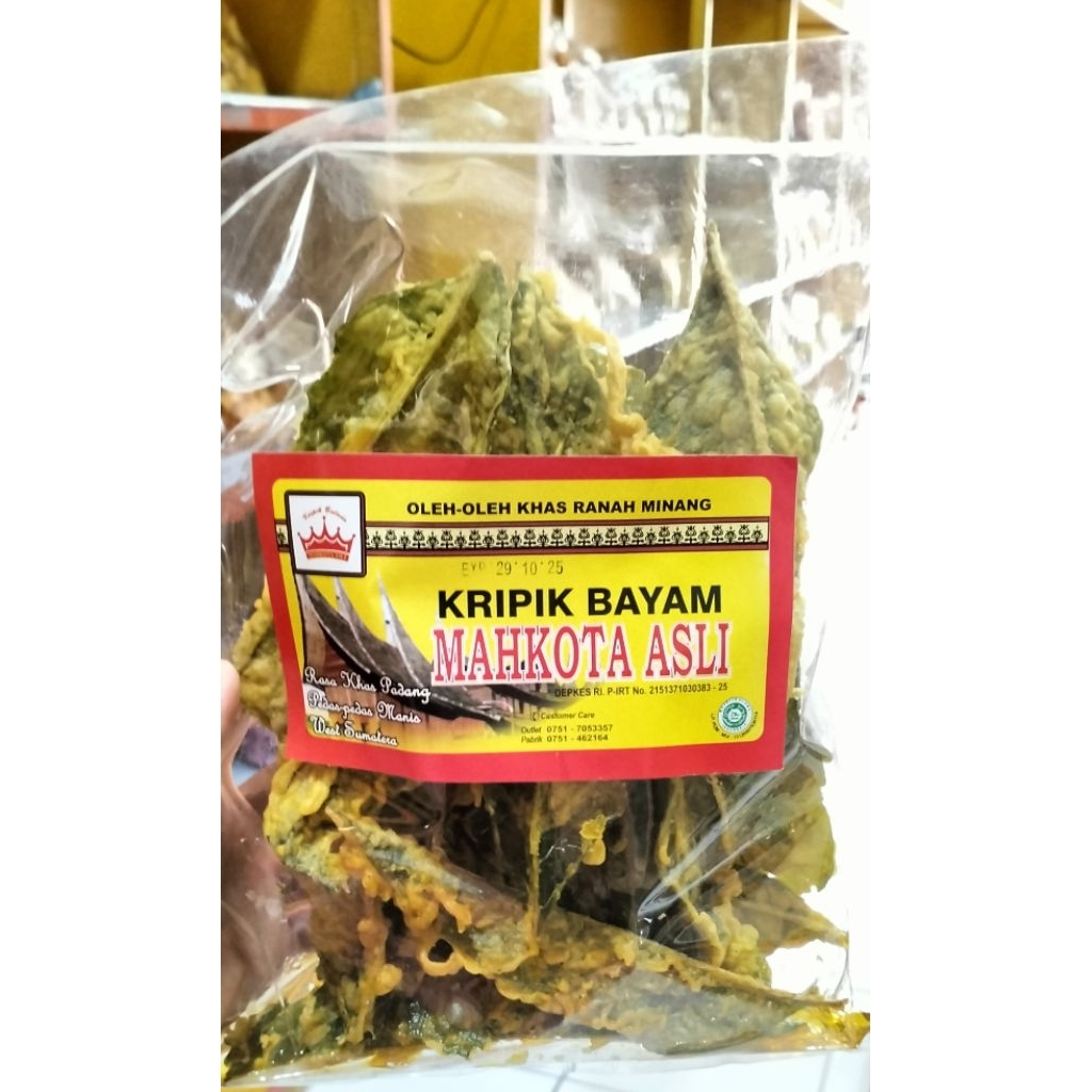 

Kripik Bayam Mahkota Asli 200gr