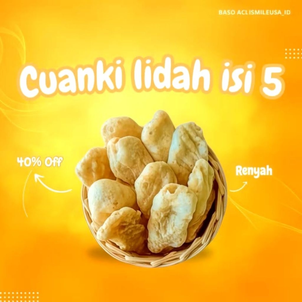 

CUANKI LIDAH ISI 5 PCS