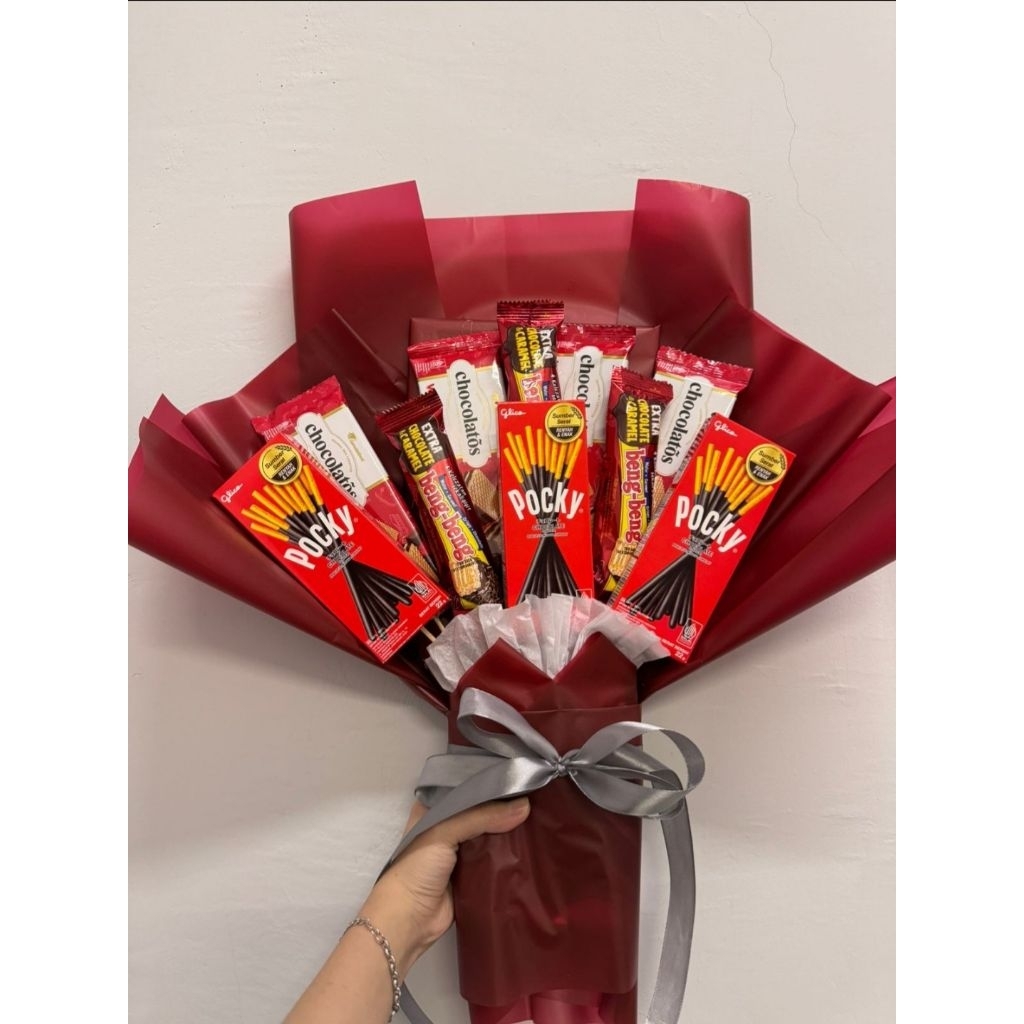 

Bucket, bouquet, buket snack ready stock, bisa gosend instan