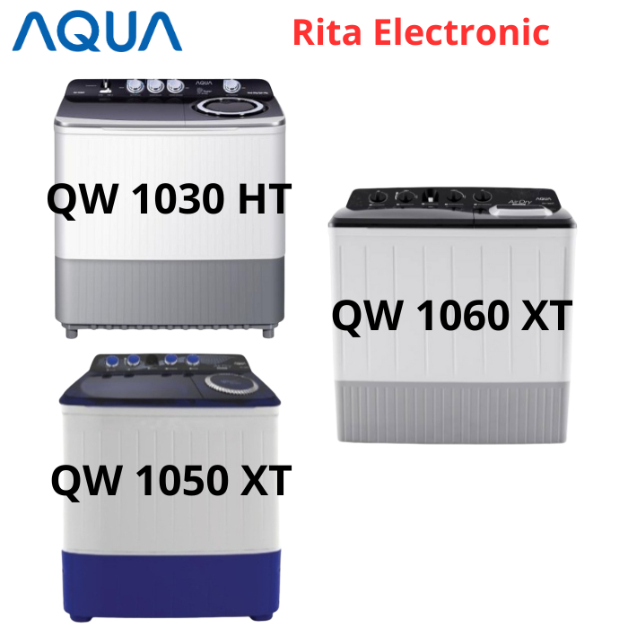 Mesin Cuci Aqua Dua Tabung 10 Kg Low Watt