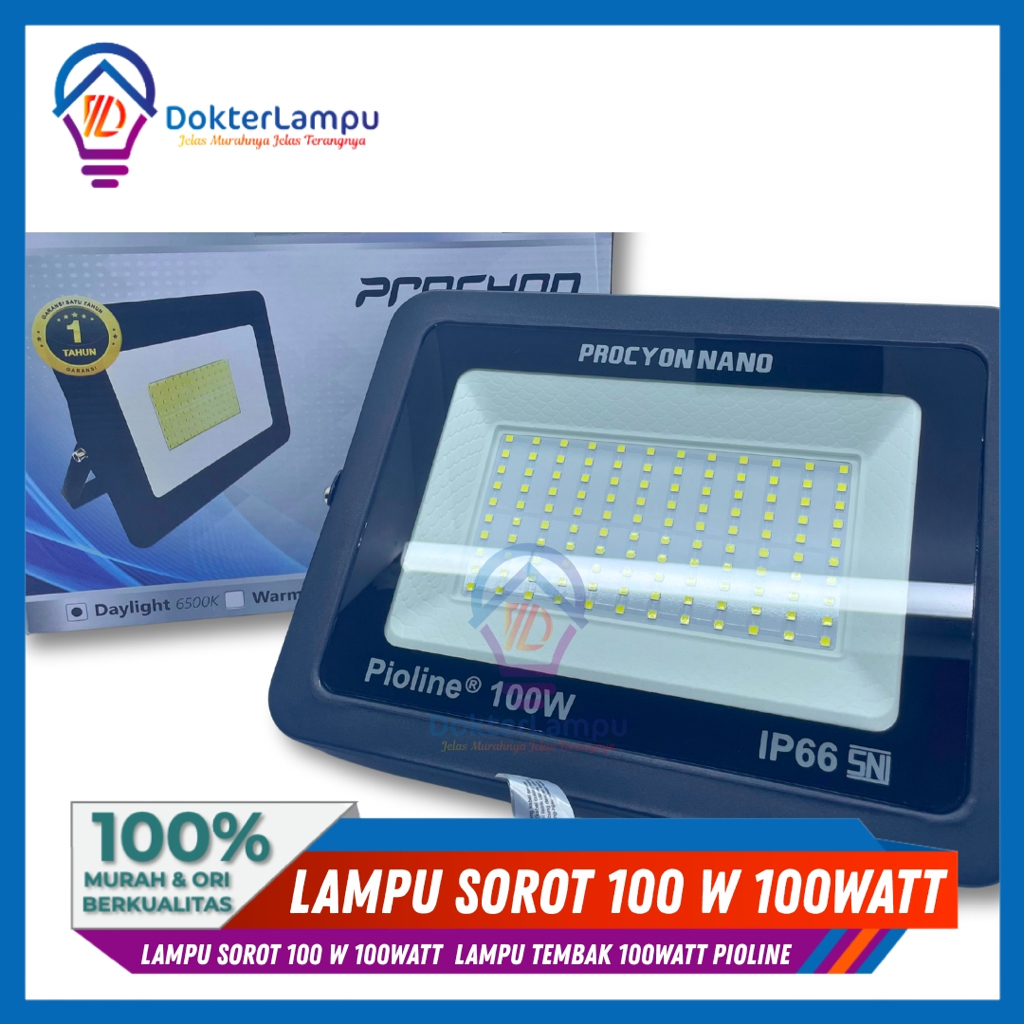 Lampu sorot 100 w 100watt  lampu tembak 100watt pioline