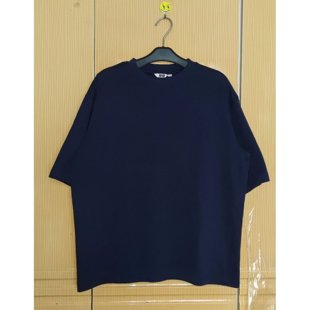 TSHIRT UNIQLO AIRISM NAVY SECOND ORIGINAL