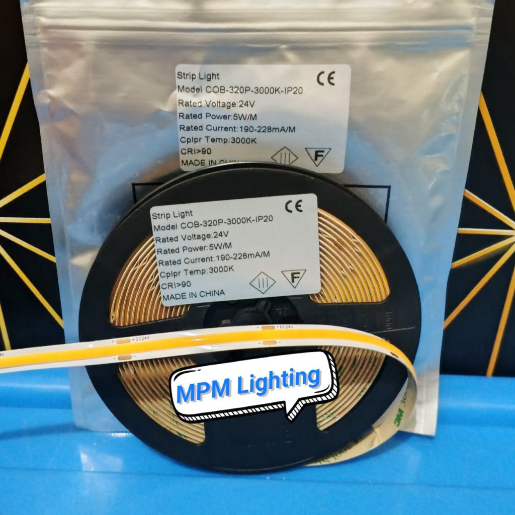 LED Strip COB 24V 320P 3000K Indoor/Strip Light COB 24V 3000k IP30