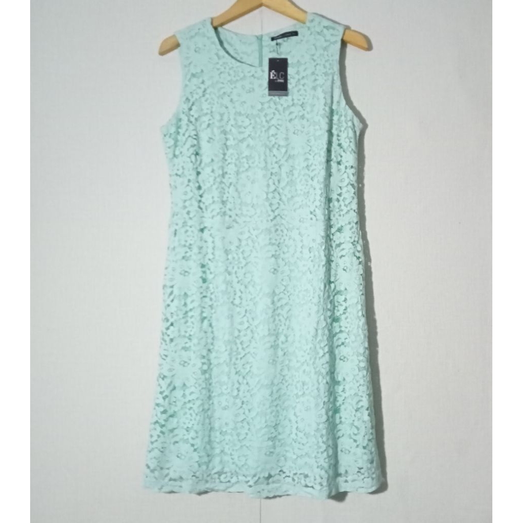 Eprise - Dress Brokat Hijau Muda Size XXL