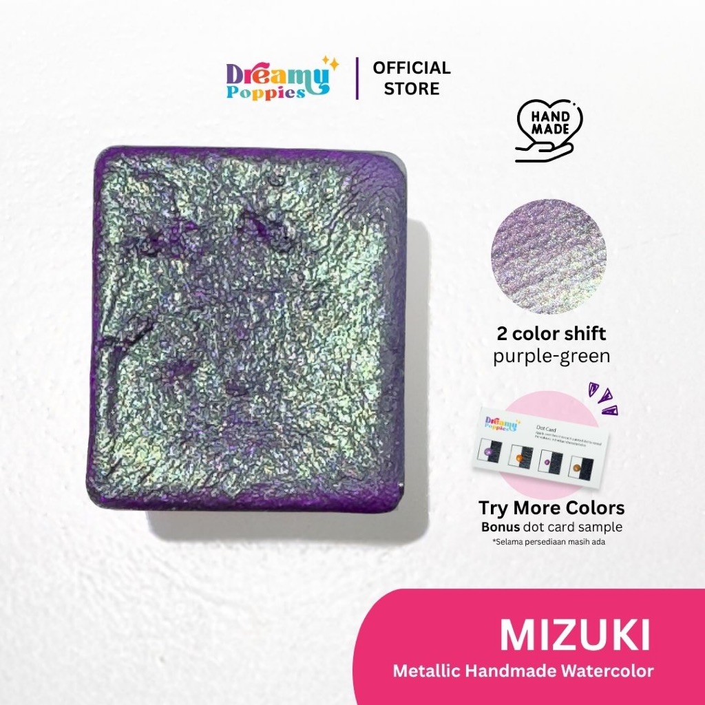 

Dreamy Poppies Mizuki Genshin Impact Inspired Handmade Mettalic Watercolor