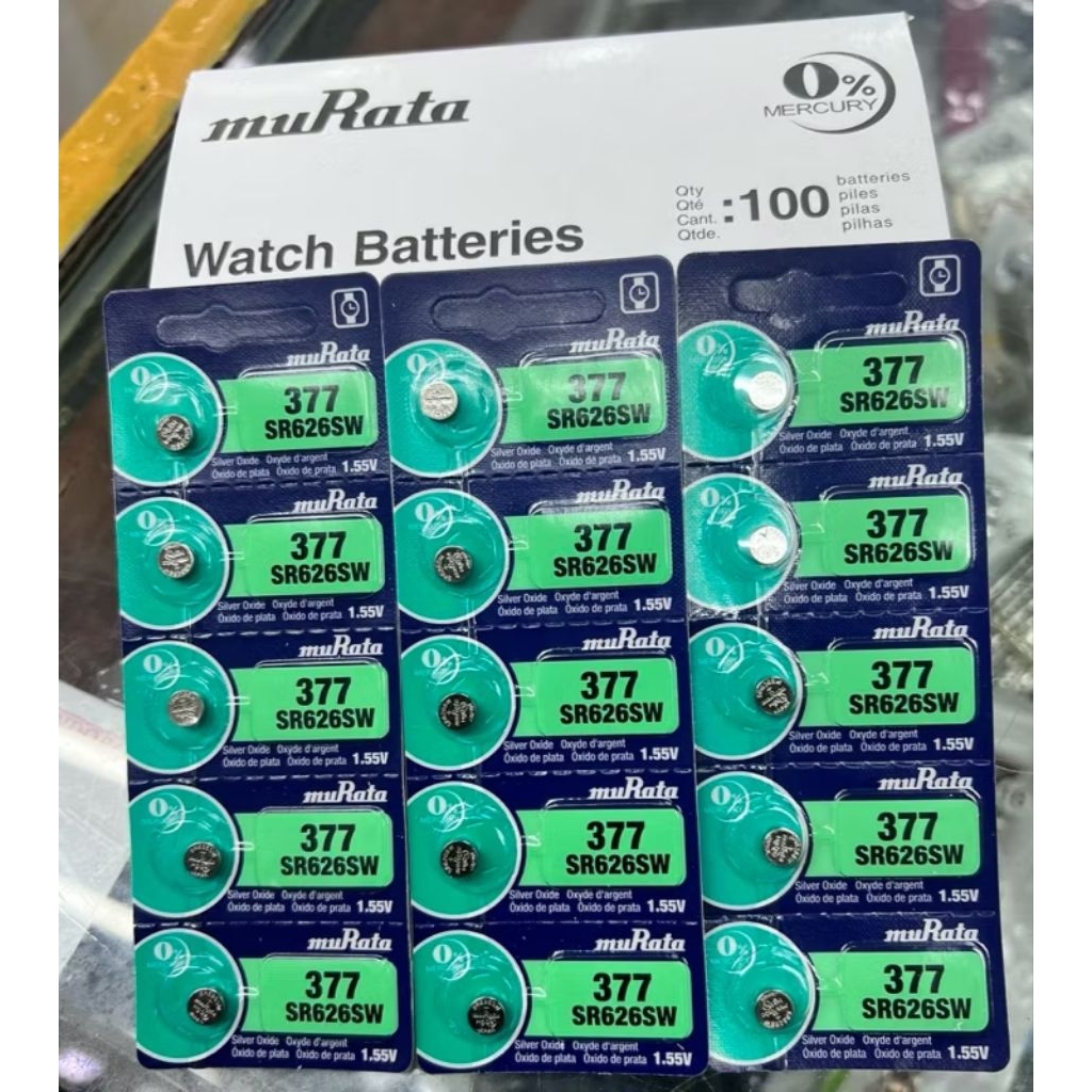 Baterai Murata 377//SR626SW Murata SR626SW Baterai Jam Murata SR626SW 377/626 Baterai Jam