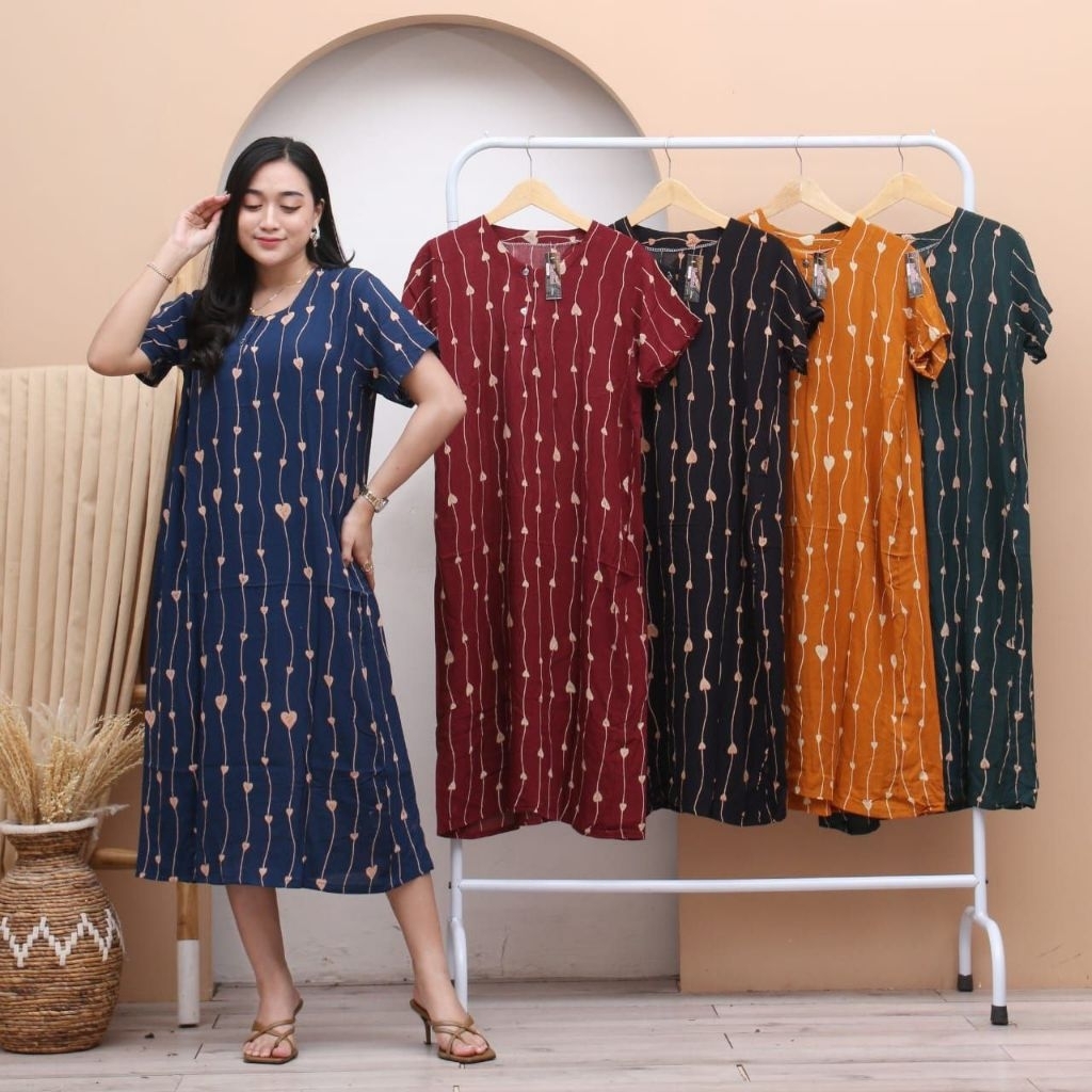 Daster Batik santai wanita hamil busui kekinian  remaja ibu rayon termurah  viral santung ori IKM BA