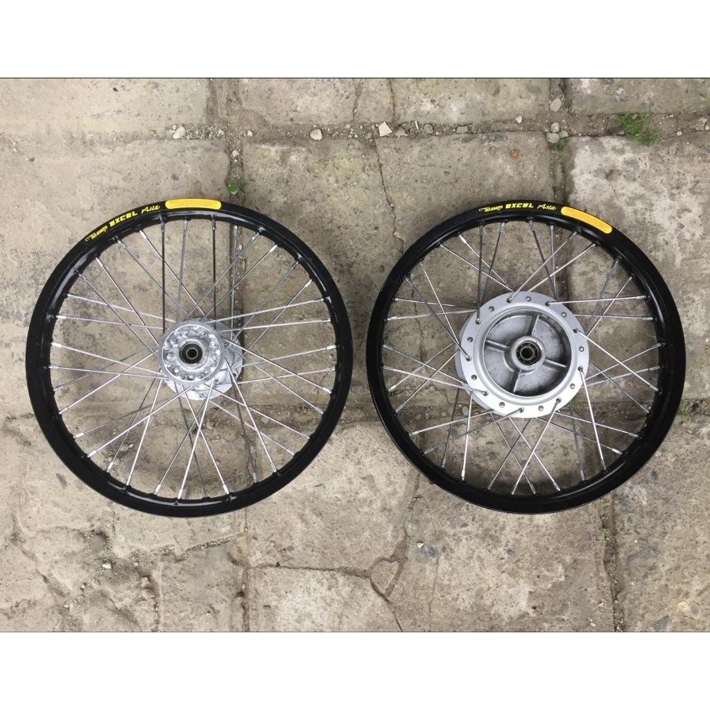 VELG VROSSI TROMOL DEPAN DTRAKER BELAKANG RX-KING ORI BARU PNP CB GL MEGAPRO TIGER