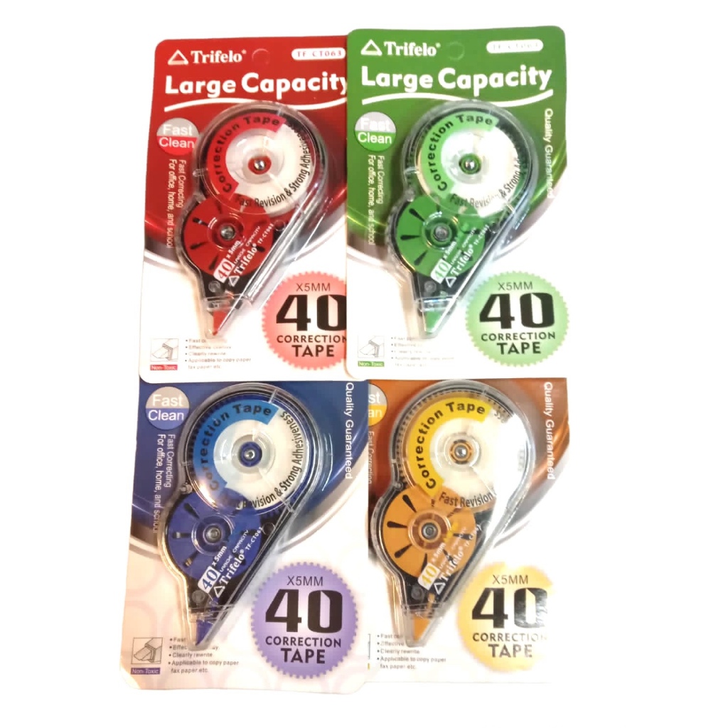 

Correction Tape Trifelo TF-CT063 Besar Tip Ex Roll Jumbo Tipe X Kertas