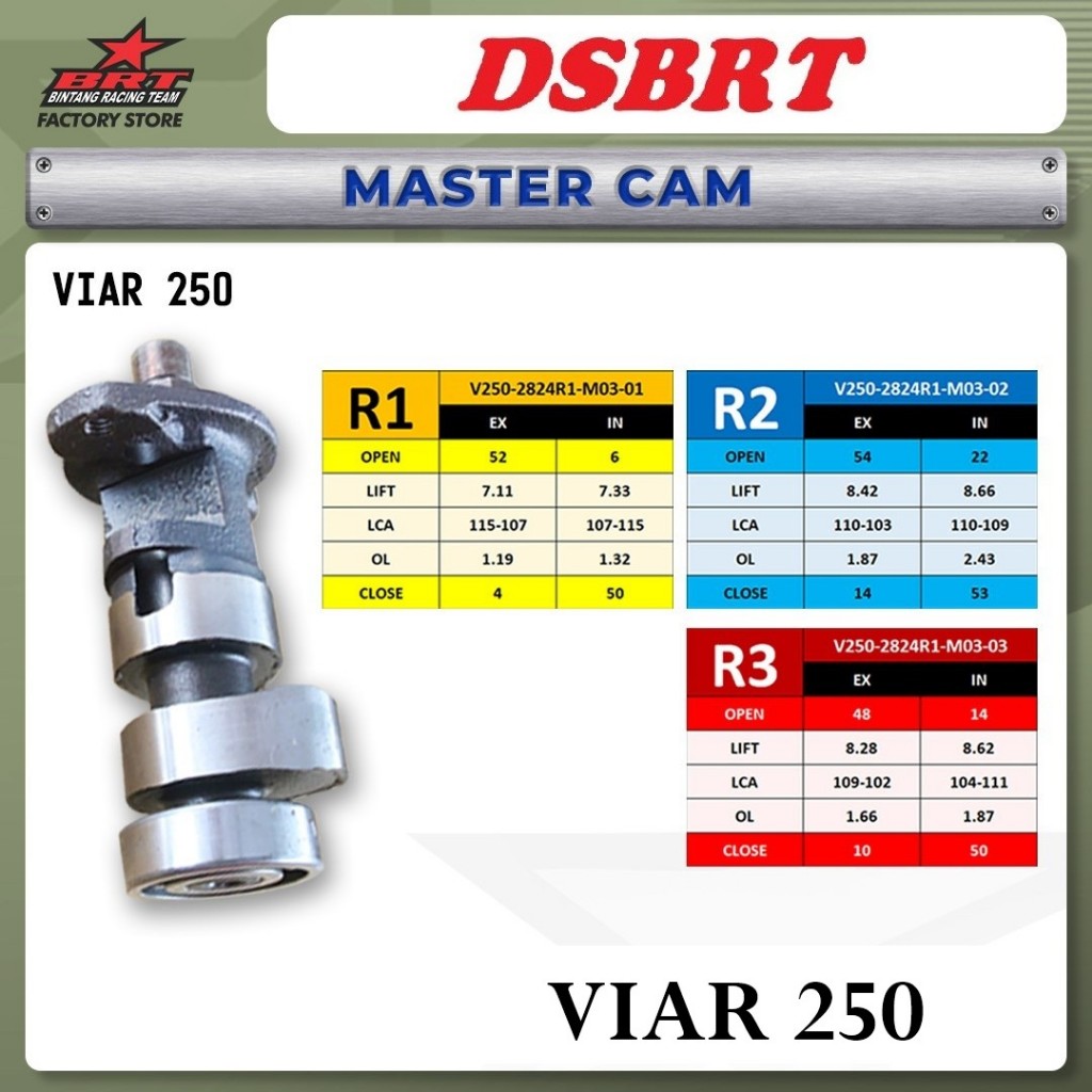 Master Cam BRT Noken As VIAR 250 GAZGAS 250 Viar Cross X 250