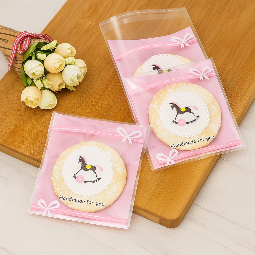 

Plastik Kemasan Kue Lucu 14x14cm 15x20cm | Plastik OPP Kue Cokelat Permen | Cookies Bag Motif Rocking Horse Isi 100pcs – Snack Gift Hampers