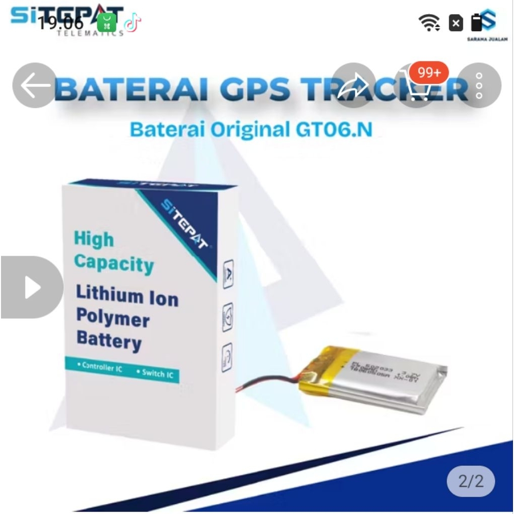 Batre baterai battery GPS Tracker Tracksolid ET200