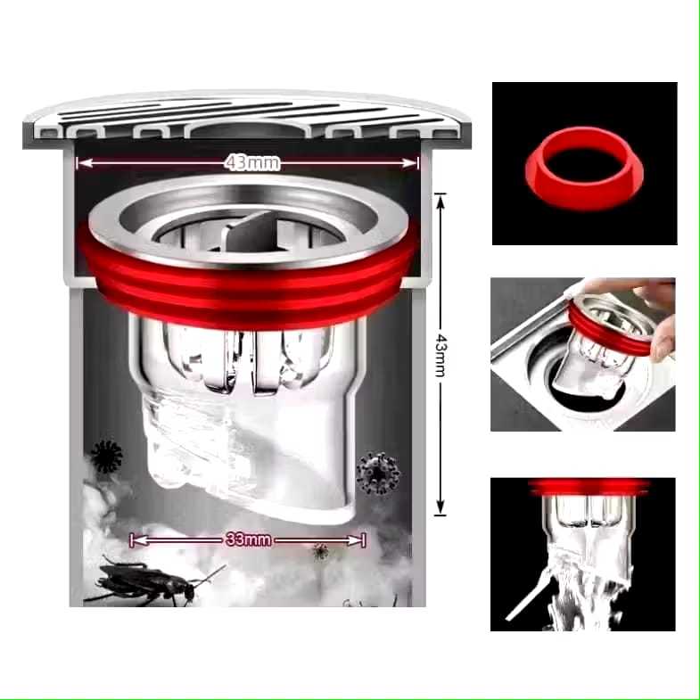 Saringan Penutup Lubang Saluran Air Kamar Mandi Wastafel Anti Serangga / Saringan Penutup Lubang WC 