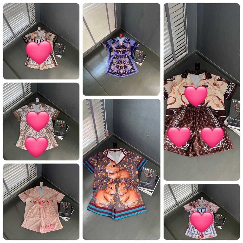 PAKAIAN BAJU SETALAN FASHION WANITA MOTIF BUNGA LUCU KARTUN BRANDED PREMIUM IMPORT BANGKOK