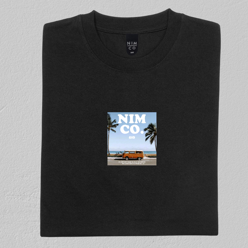 Kaos Nimco Vision 6022 S19 Hitam Navy Green Tshirt - Kaos pria distro original 100%