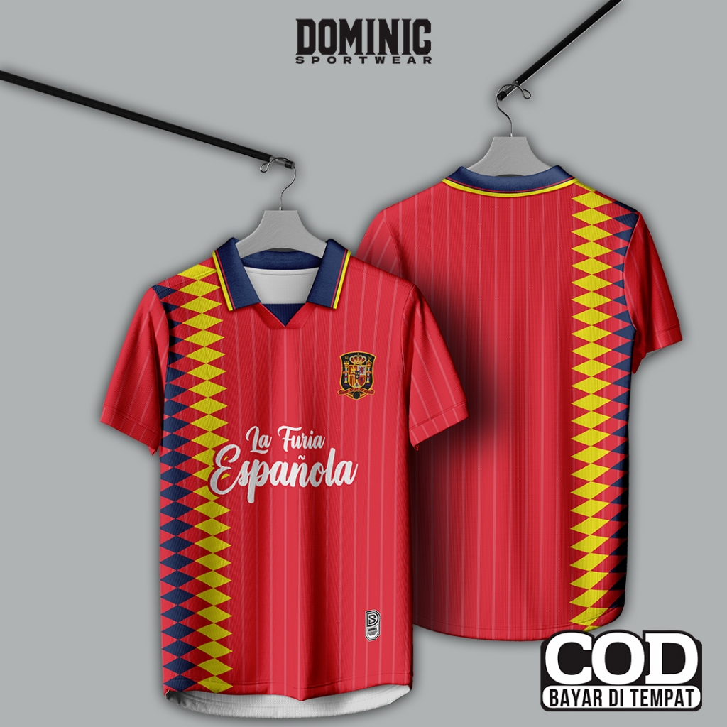 Jersey Fantasy Spanyol Retro Vintage Espanola Berkerah Full Printing // Jersey Klasik