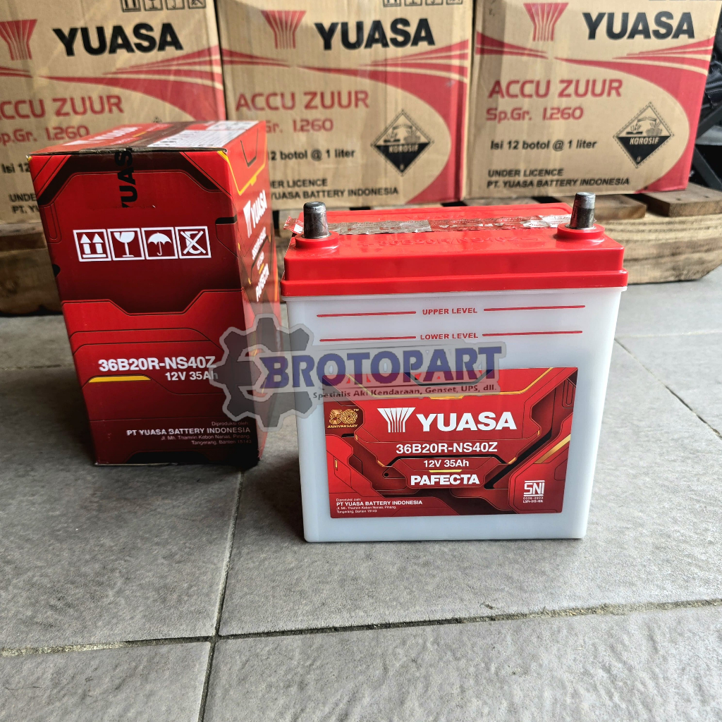 Aki Mobil Toyota Avanza, Rush YUASA NS40Z Aki Basah 35Ah ORIGINAL YUASA