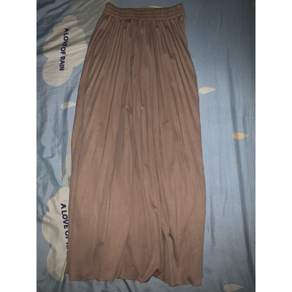 Rok Plisket Coklat susu/Caramel