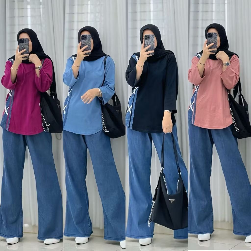 Milea set // setelan ukuran STANDAR & JUMBO // ootd wanita kekinian