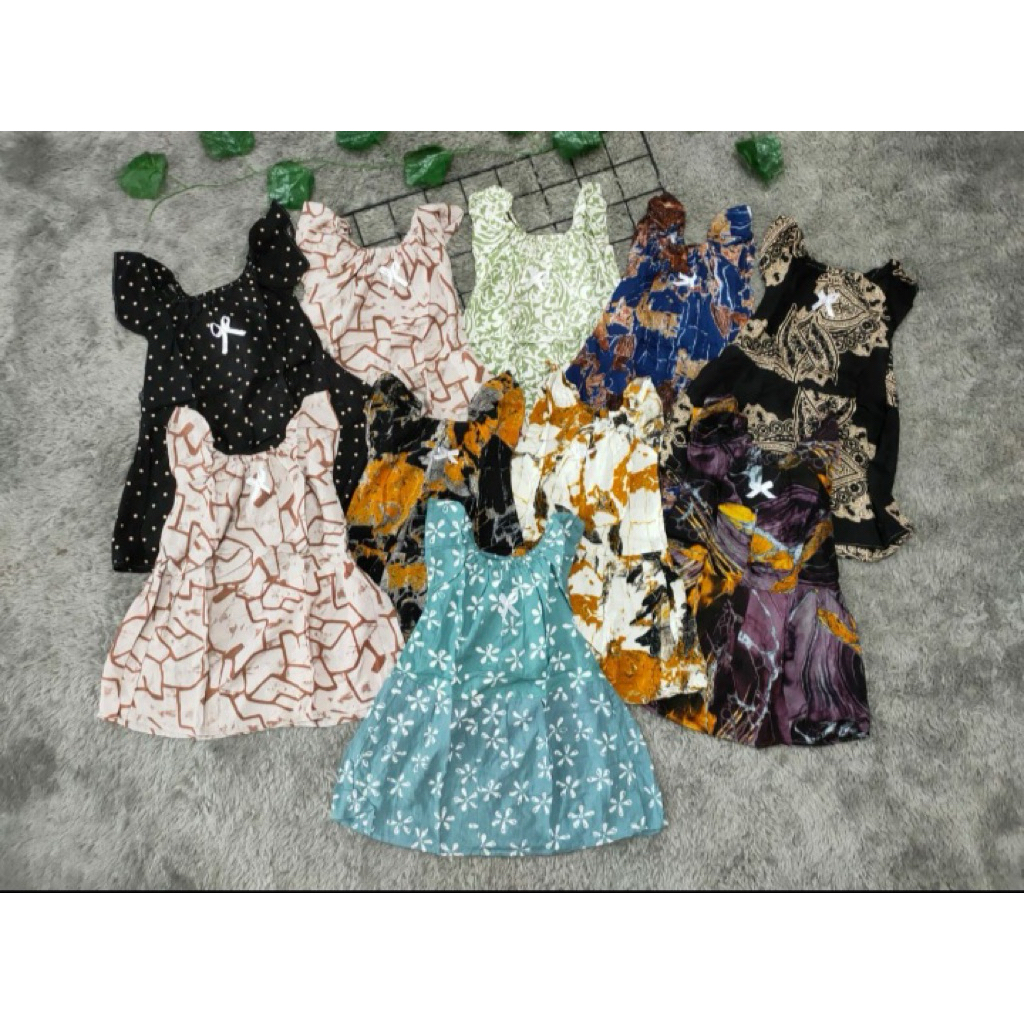 Paket 5pcs Daster anak1-2th Dress bayi perempuan baju anak perempuan daster anak grosir