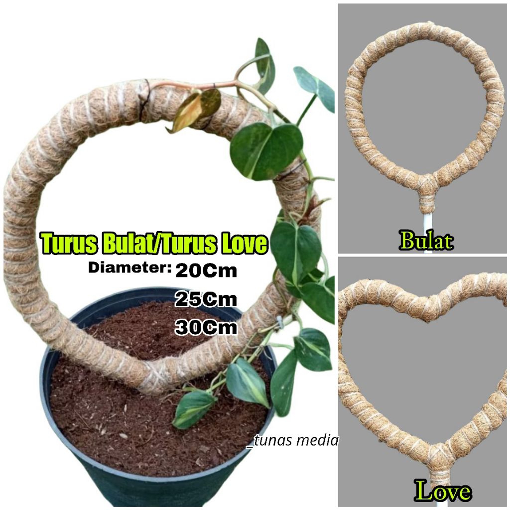 Turus penyangga tanaman - Turus bentuk love -Turus ring bulat rambatan tanaman hias