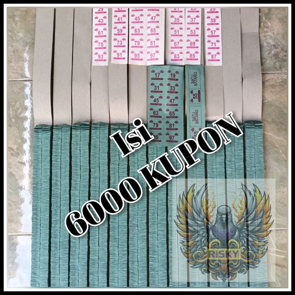 

Kolase kupon Cabutan kosongan JADUL isi 6000 KUPON BONUS KERTAS DUPLEK