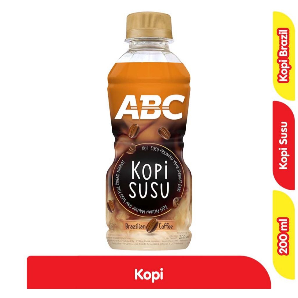 

KOPI ABC SUSU KEMASAN 200 ML PERKARTON ISI 12 PCS