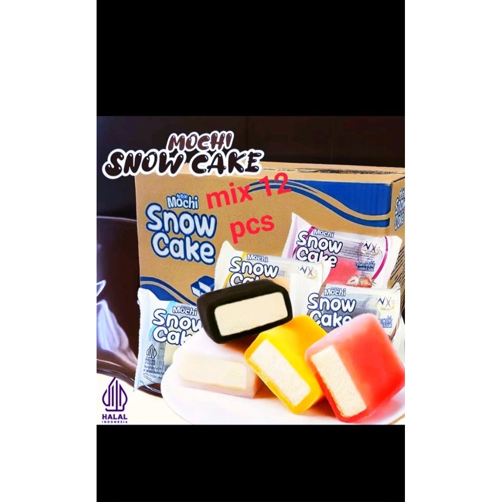 

Paket Mix MOCHI SNOW CAKE ISI 12/mangga susu coklat stawberry 28g